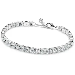 Pandora 593539C01 Damen-Tennisarmband Silber Zirkonia, 16 cm