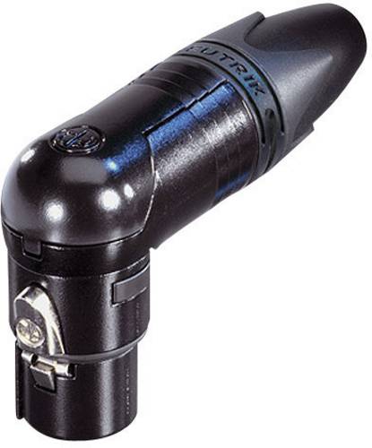 Neutrik NC3FRX-BAG XLR-Steckverbinder Buchse, gewinkelt Polzahl: 3 Schwarz 1St.