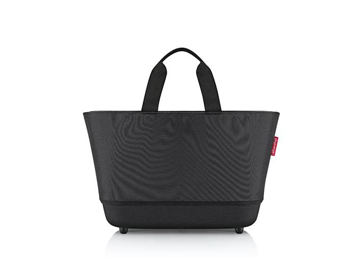Einkaufskorb REISENTHEL shoppingbasket , schwarz, B:25cm H:9,5cm T:39,5cm, Polyester, Einkaufskörbe, Einkaufskorb, flexible Bodenschale, 5 Standfüße, Flach zusammenlegbar