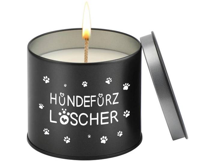 Duftkerze Hundefurz Löscher Schwarz, Paraffin, 7.5 cm, Dekoration, Kerzen & Kerzenhalter, Duftkerzen