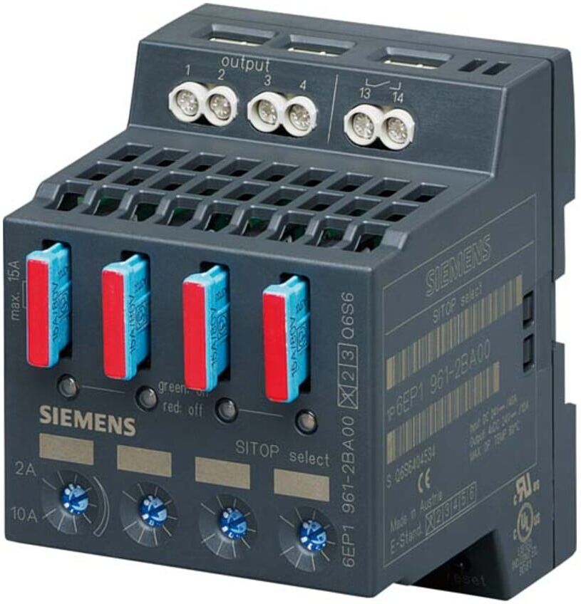 Siemens Dig.Industr. Diagnosemodul 24VDC, 4x10A, IP20 6EP1961-2BA00 (6EP19612BA00)