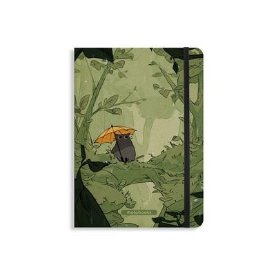 Notizbuch A5 punktiert aus Süßgraspapier mit Graspapier-Cover – Nari – Farbe: Forest Green – matabooks