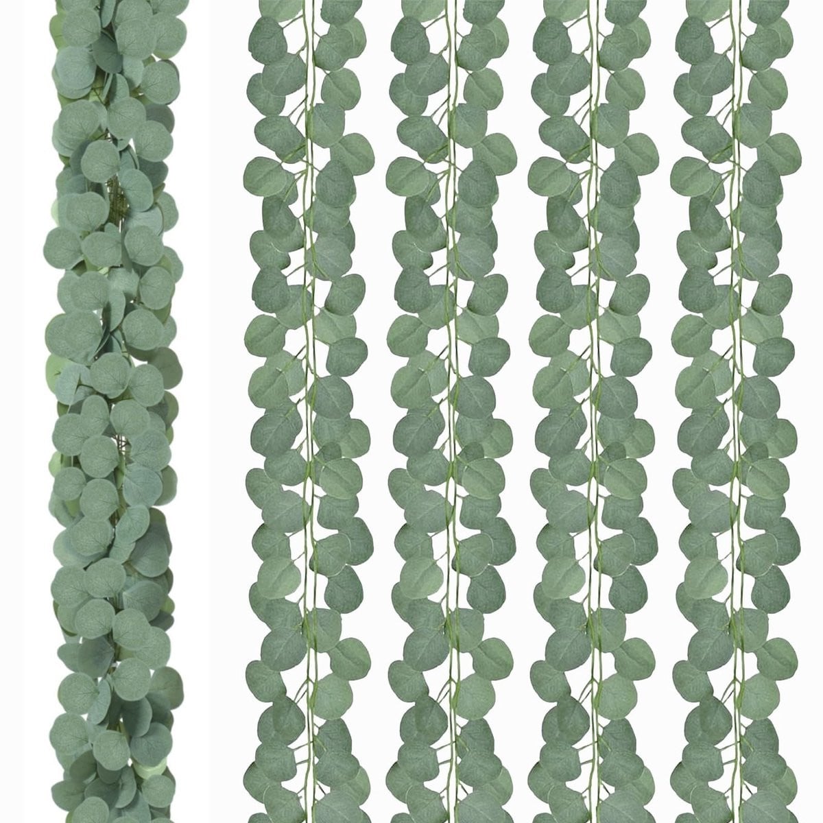 Set van 12 kunstmatige eucalyptus slingers voor decoratie