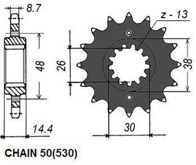 SUNSTAR 512-17 Kettenritzel