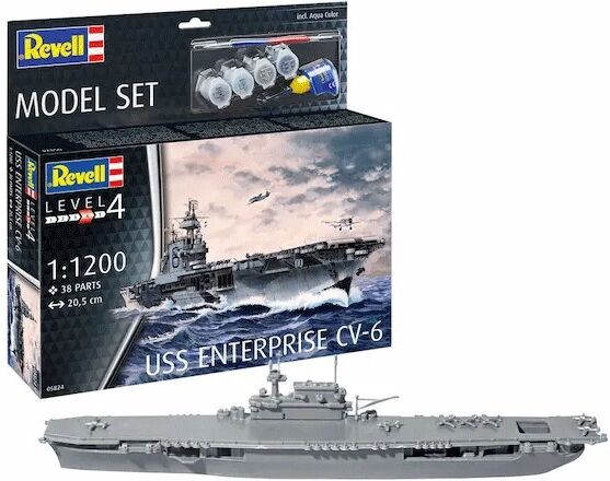 Maquette Navire USS enterprise CV-6 Level 4 échelle 1:1200 - Revell