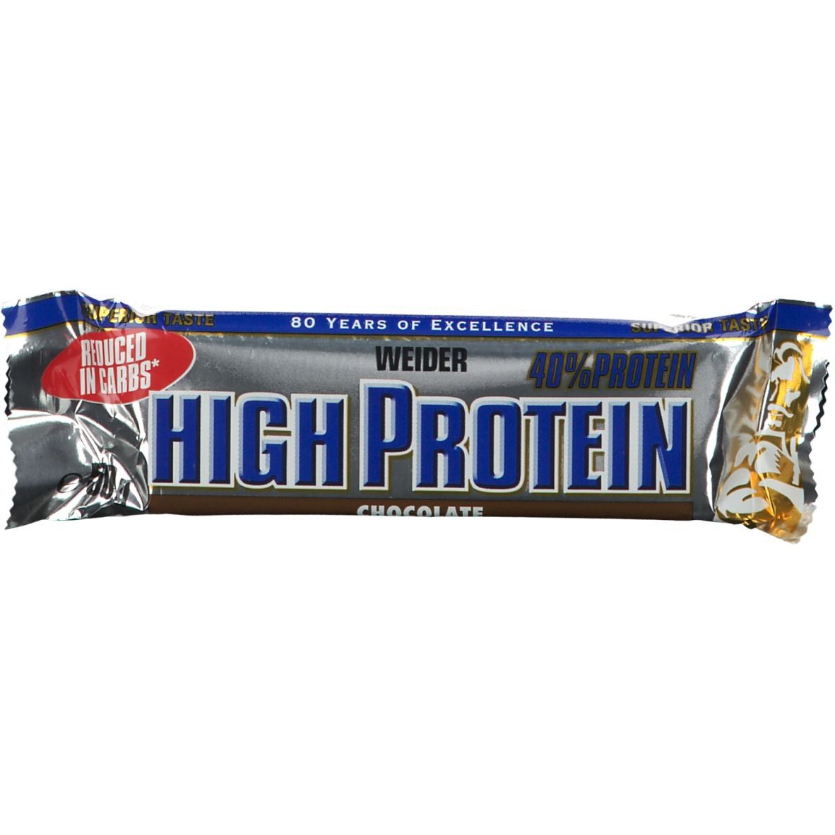 Weider 40 % High Protein Low Carb, Schokolade, Riegel 50 g