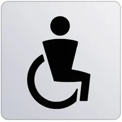 Keuco Türschild Plan 14968010000  Symbol Behinderte, verchromt