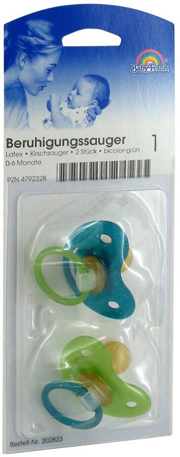 Beruhigungssauger Kirsche Lat.0-6 M.bicol.grün