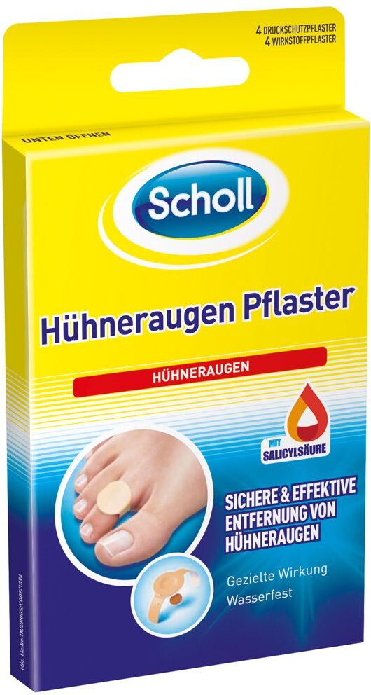Scholl Hühneraugen Pflaster 4 St beige 4 St Pflaster