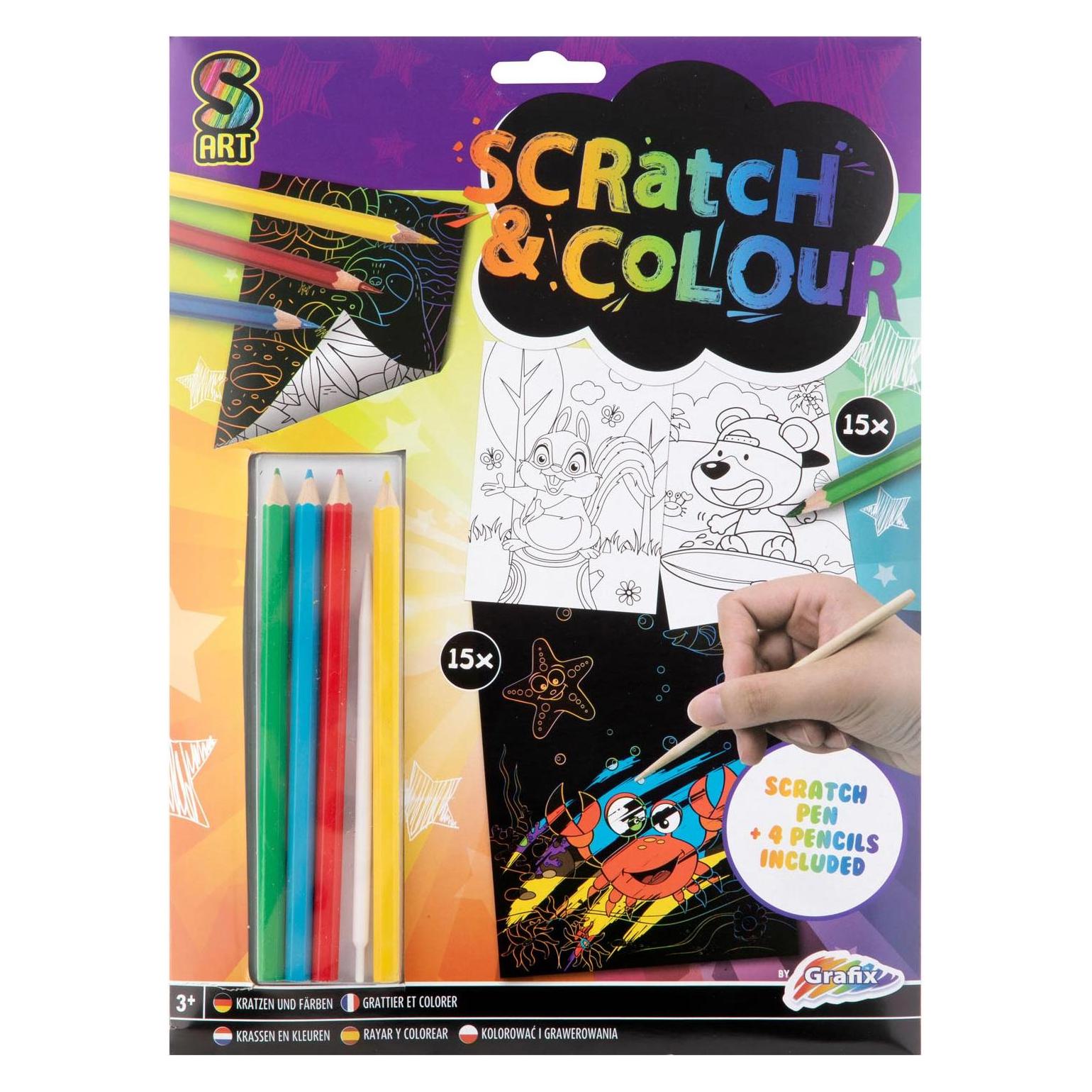 Grafix Bastelset Scratch and Colors A4 (19800124)