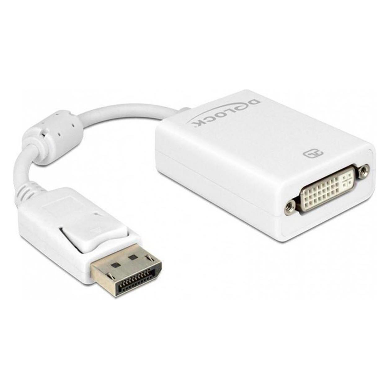 Delock Monitoradapter DP St zu DVI24+5-Bu weiss (DisplayPort) (61765)