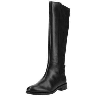 Stiefel GEOX "Geox Stiefel Leder", Damen, Gr. 36, schwarz, Leder, Schuhe Stiefel