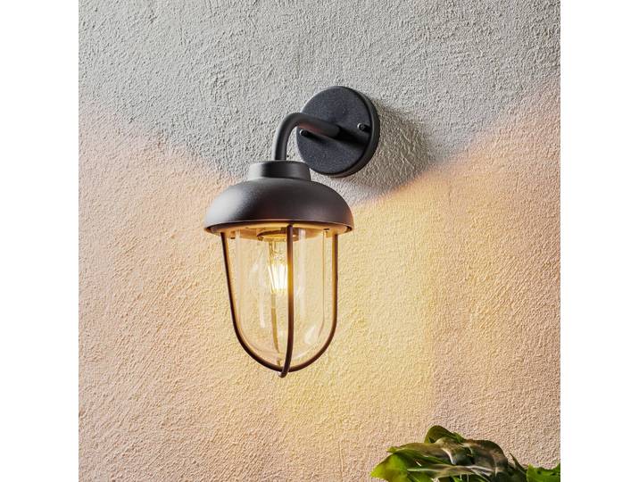 Wandlamp buiten Duero, dimbaar, zwart, Aluminium, Vintage, Wandlamp buiten