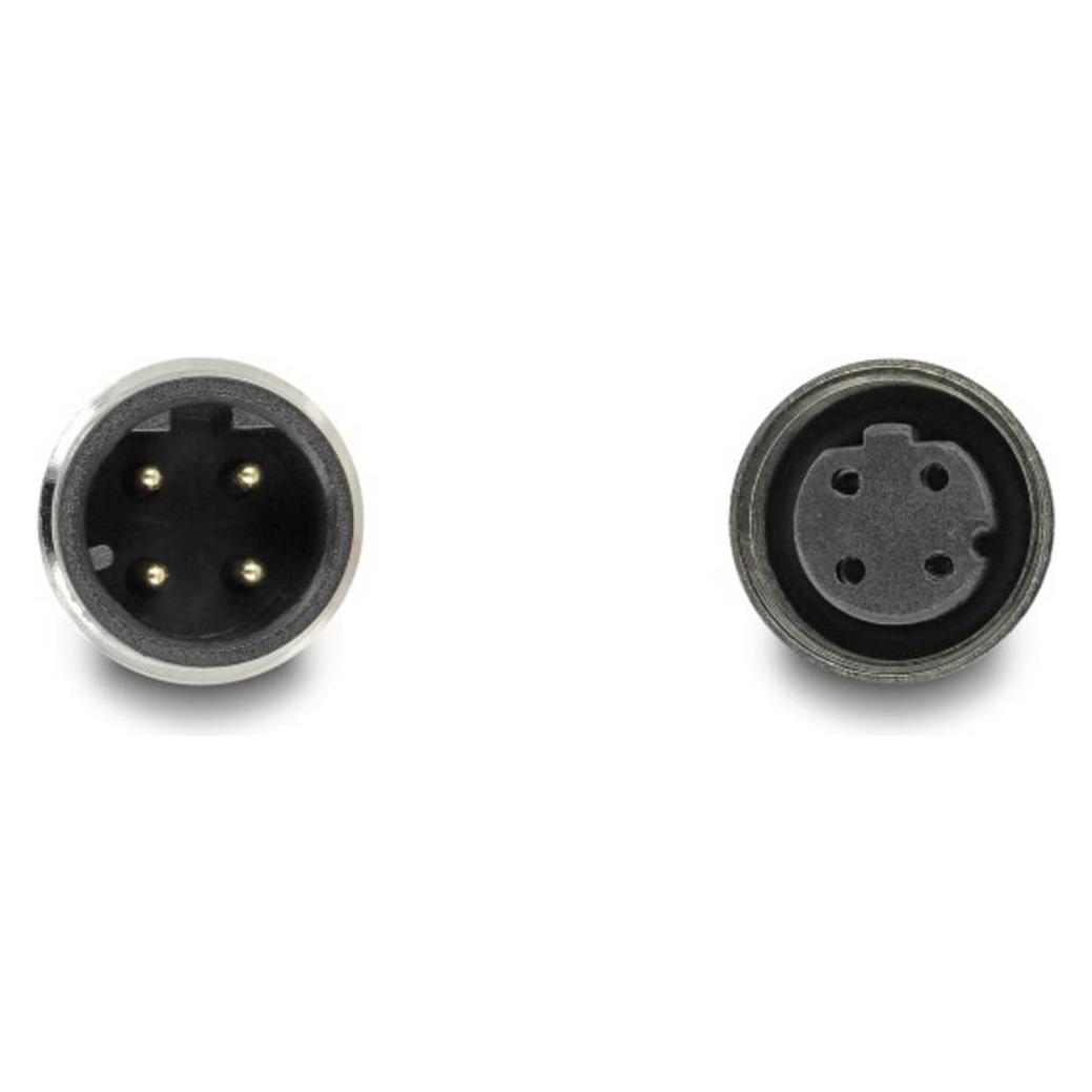 Delock M12 Kabel D-kodiert 4 Pin Stecker zu Buchse PUR (TPU) 1 m (SF/UTP, 1 m) (80406)