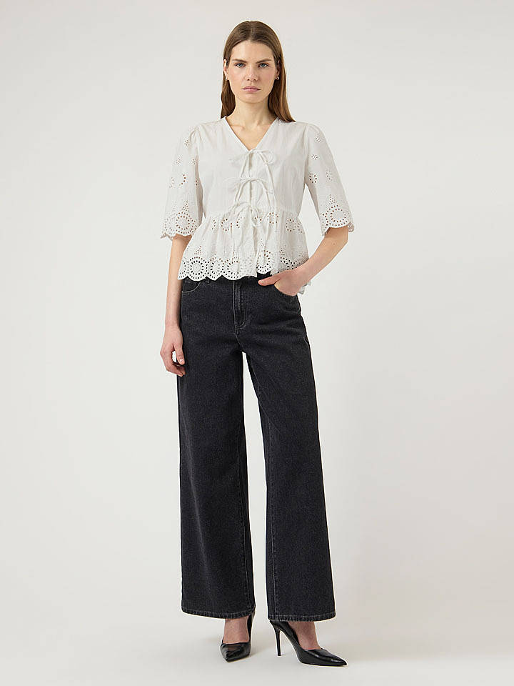 YAS Bluse in Weiß - 40