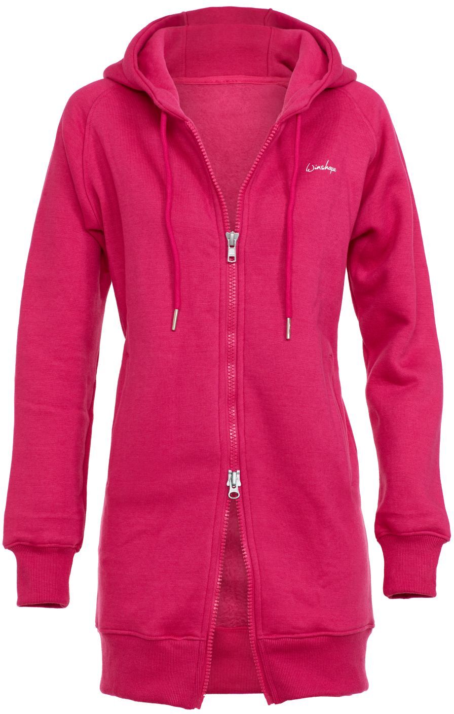 Trainingsjacke WINSHAPE "Hoodie-Jacke J006", Damen, Gr. M, pink (deep pink), 65% Polyester, 35% Baumwolle, ohne Ausschnitt, Jacken Trainingsjacke, Street Style deep pink M