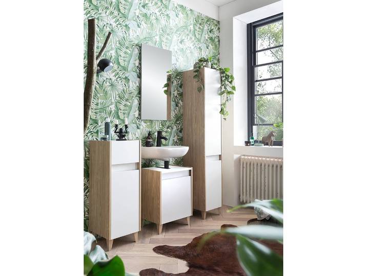 Miroir Elba 40 x 80 x 3cm Blanc Panneau aggloméré enduit 40 x 80 x 3cm