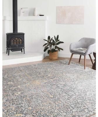 Alexander Home Heather Shabby Chic Dimensional Area Rug