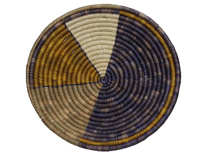 Dekoration Natural lila/senf Seegras B 52 T 10 cm - Dekoration