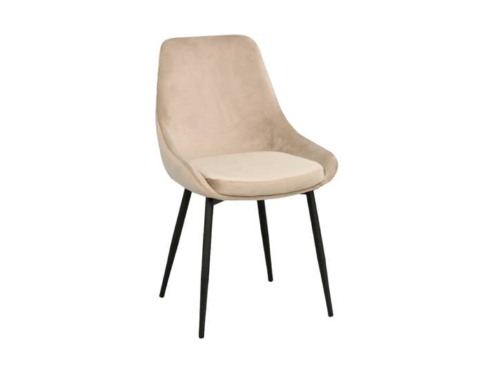 Design Esszimmerstuhl „Sina“ Samt Beige Rowico