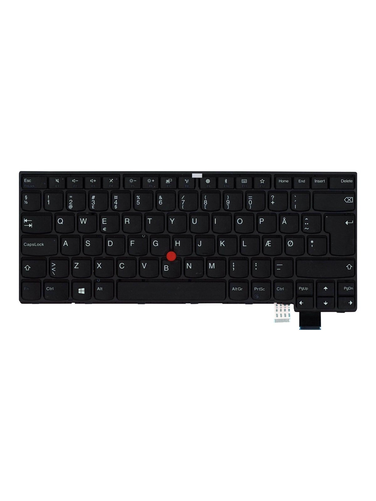 Lenovo Chicony - Laptop Ersatztastatur - Dänisch - Schwarz