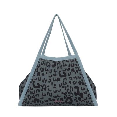 Shopper FRITZI AUS PREUSSEN "Ini Shopper Leo", Damen, Gr. B/H/T: 38cm x 30cm x 17cm onesize, grau (jungle), 100% Polyamid, Taschen Shopper, mit Leo-Print