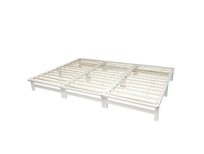 Lit familial palette 270x200 cm en bois massif Blanc