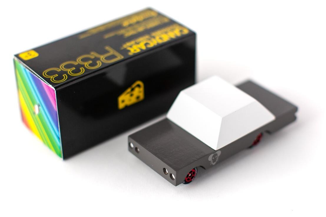 Candylab houten speelgoedauto Candycar The Mouse Rod meerkleurig