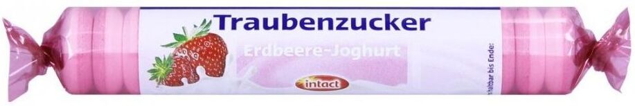 Intact Traubenzucker Erdbeere Joghurt Rolle