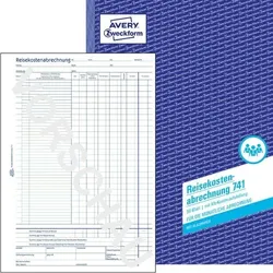 AVERY Zweckform Reisekostenabrechnung 741 DIN A4 Perforiert N/A 50 Blatt