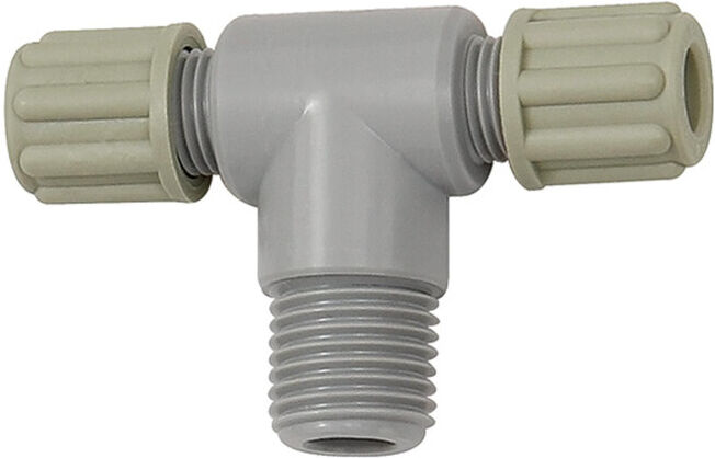 Riegler Raccord vissé T G 1/4 a., pour tuyau 4/6 mm, PA (150.51)