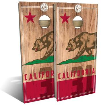 Skip's Garage California State Flag 2 Outdoor Cornhole Board Set