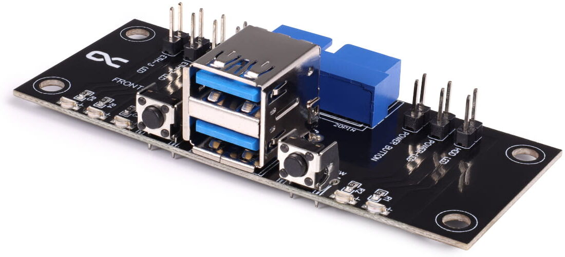 Alphacool ES Front I/O-Panel mit USB 3.0 und Kabelsatz f&uuml;r Serve...