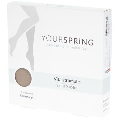 Yourspring light transparent 70den AD 40/41 nuss 2 St Strümpfe