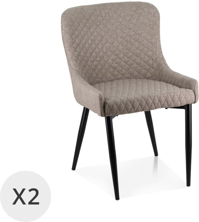 MOYCOR Set 2 sillas gris topo