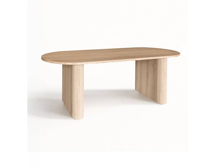 Table ovale en bois clair 220cm