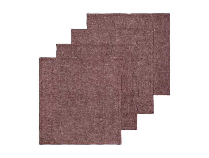 Ferm Living Serviettes Hale lot de 4 Châtaigne, 35x35 cm