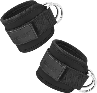 Inspire Picks AOLIKES Adjustable Ankle Wrist Cuffs For Cable Machine Glute Kickbacks & Leg Workouts 1pair Black