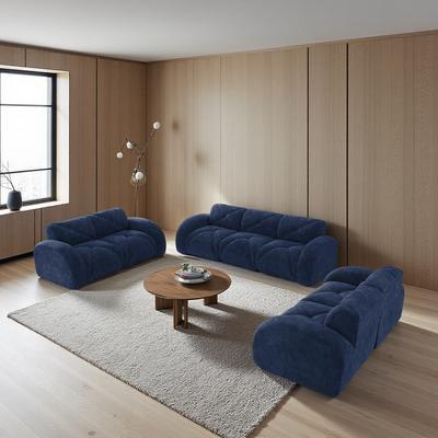 ZWYO HOSIMU Velvet Modular Sofa Set with 2 Two-Seaters and 1 Three-Seater (3-Piece)