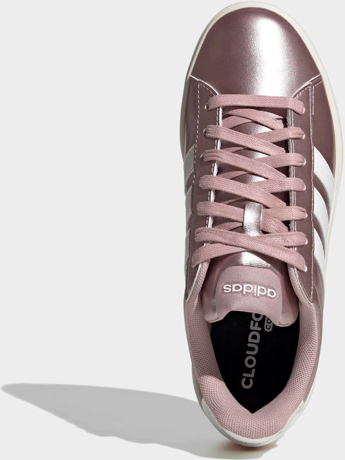 Sneaker ADIDAS SPORTSWEAR "GRAND COURT 3.0", Damen, Gr. 36, rosa (dual lila, core weiß, sanftes weiß), Synthetik, Textil, Schuhe Sneaker dual lila, core weiß, sanftes weiß 36