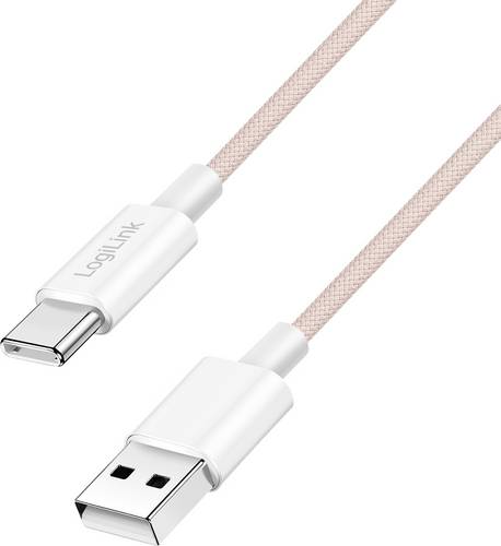 LogiLink USB-C Kabel USB 2.0 USB-A Stecker, USB-C Stecker 0.5 m Rosa CU0323