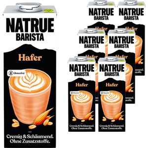 Natrue Haferdrink aus europäischem Hafer, Barista, glutenfrei, ohne Zuckerzusatz & aufschäumbar, je 1 Liter, 6 Stück