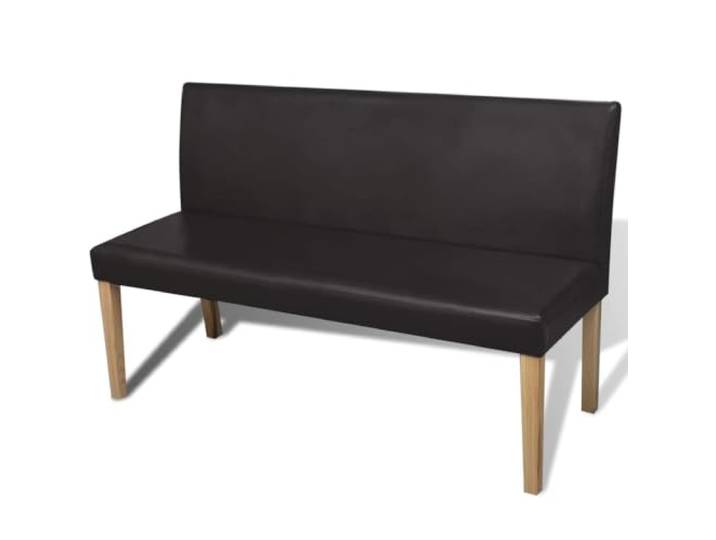 LQMDNFMD Sitzbank 139,5 cm Dunkelbraun Gepolstert mit Kiefernholz Bequeme Polsterbank für Esszimmer und Flur mit Rückenlehne, dicker Schaumstoffpolsterung und pflegeleichtem Bezug.