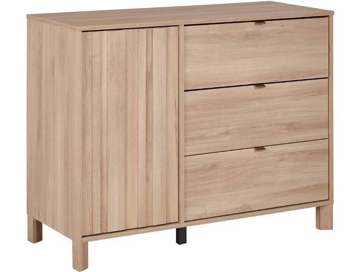Kommode GAMI kommode Calypso 3 Schubladen 1 Tür , braun (eiche bocage nachbildung), B:113cm H:86cm T:45cm, Holzwerkstoff, Sideboards, Kommode, Optimierter Stauraum mit dieser Kommode
