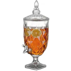 Getränkespender 5L aus Glas mit Deckel & Zapfhahn