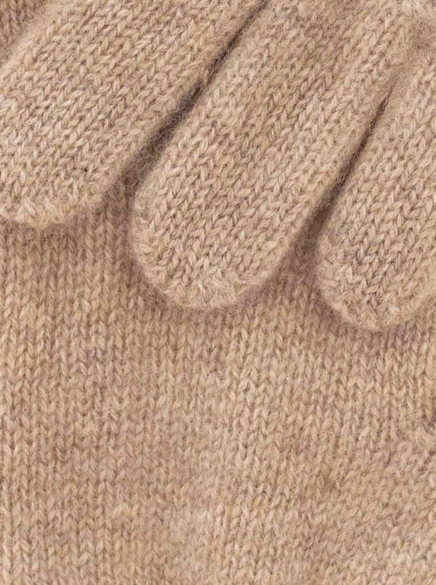 Strickhandschuhe ZWILLINGSHERZ, Mädchen, beige (mittelbeige), Strick, Kaschmir, Handschuhe Strickhandschuhe, Kids-Kaschmir Handschuhe mittelbeige Einheitsgröße
