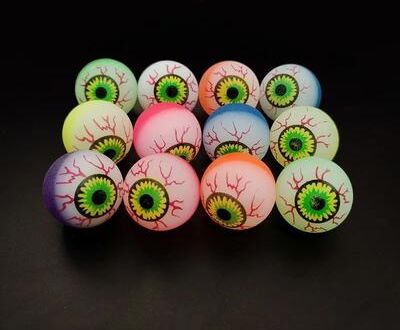 Inspire Select Glow In The Dark Eyeball Bouncy Balls Luminous Halloween Toy Balls For Kids Party Favors 20 Pcs