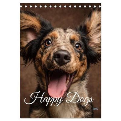 Happy Dogs (Tischkalender 2027 DIN A5 hoch), CALVENDO Monatskalender