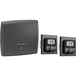 EQ-3 Funk Starter Kit smarte Fussbodenheizung für 2 räume, Smart Home Hub, Grau