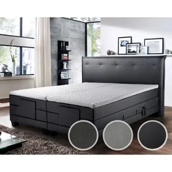 Winkle »Niagara« Boxspringbett Bettkasten / 200x200 cm / H2/H3 / Kunstleder Schlamm 8944